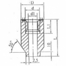 Бобышка для манометра БП1 L=55мм M20х1,5