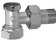 Клапан запорный R16X для радиатора хром Ду15 угл Giacomini R16X033