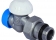 Клапан запорный R17D2 для радиатора хром Ду20 прям Giacomini R17DX004